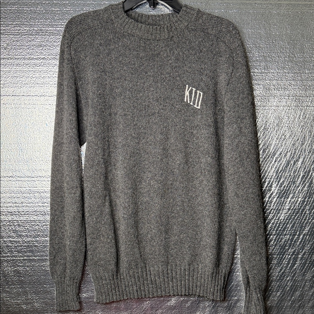 Vintage Prego Wool Blend Charcoal Crewneck Sweater for Men